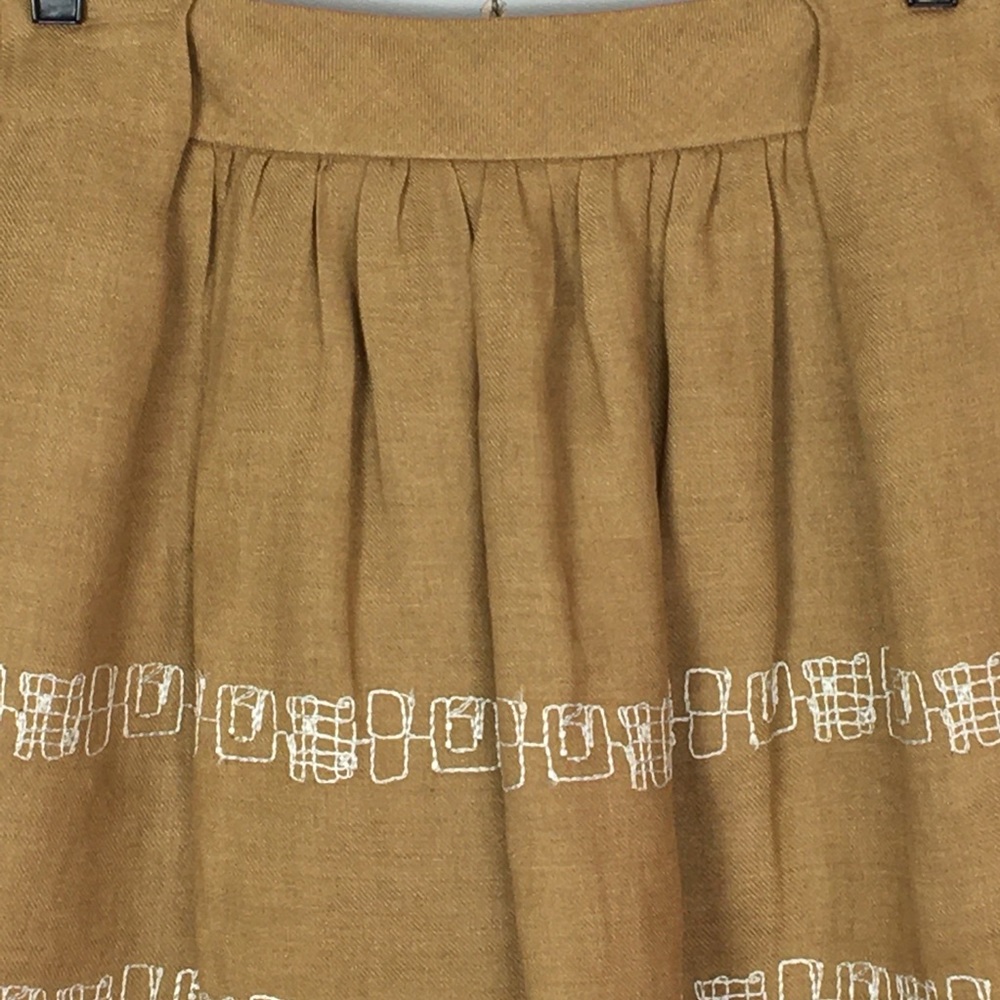 Vintage Y2K LIDA BADAY Linen Skirt with embroidery - Picture 3 of 15
